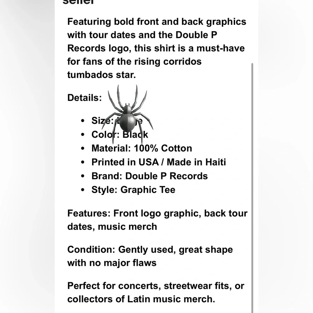 Preowned Peso Pluma 2023 Tour T-shirt Unisex Small Size . - Picture 13 of 16